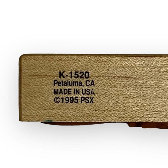 Vintage 1995 PSX Designs Christmas Stocking Wood & Rubber Stamp K1520 Rare, HTF - Picture 8 of 9